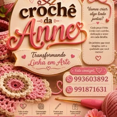 Crochê da Anne 🧶🫶🏻. Transformando linha em artes. 😍