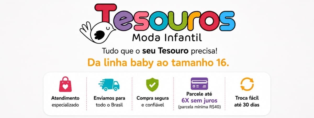 Capa de Tesouros Moda Infantil