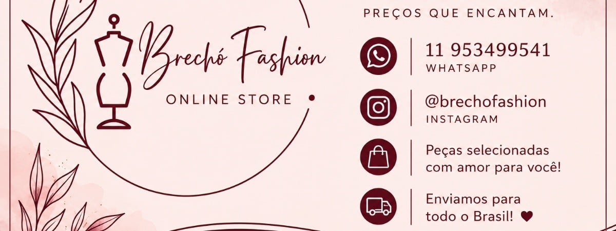 Capa de Brechó fashion