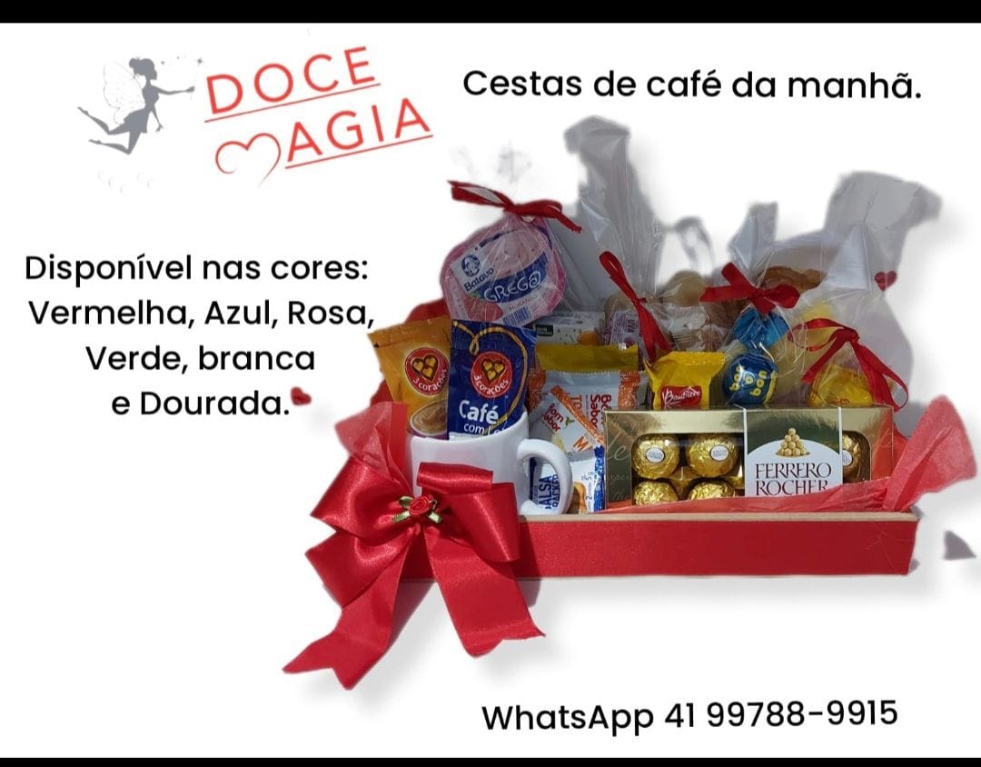 0003 CAFÉ DA MANHÃ/TARDE NA BANDEJA COM LAÇO VERMELHO
