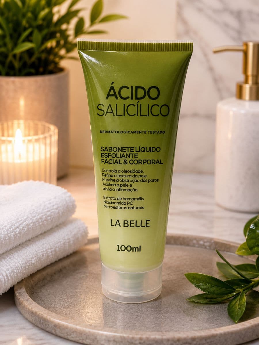 Sabonete Líquido Esfoliante facial e Corporal Ácido Salicílico