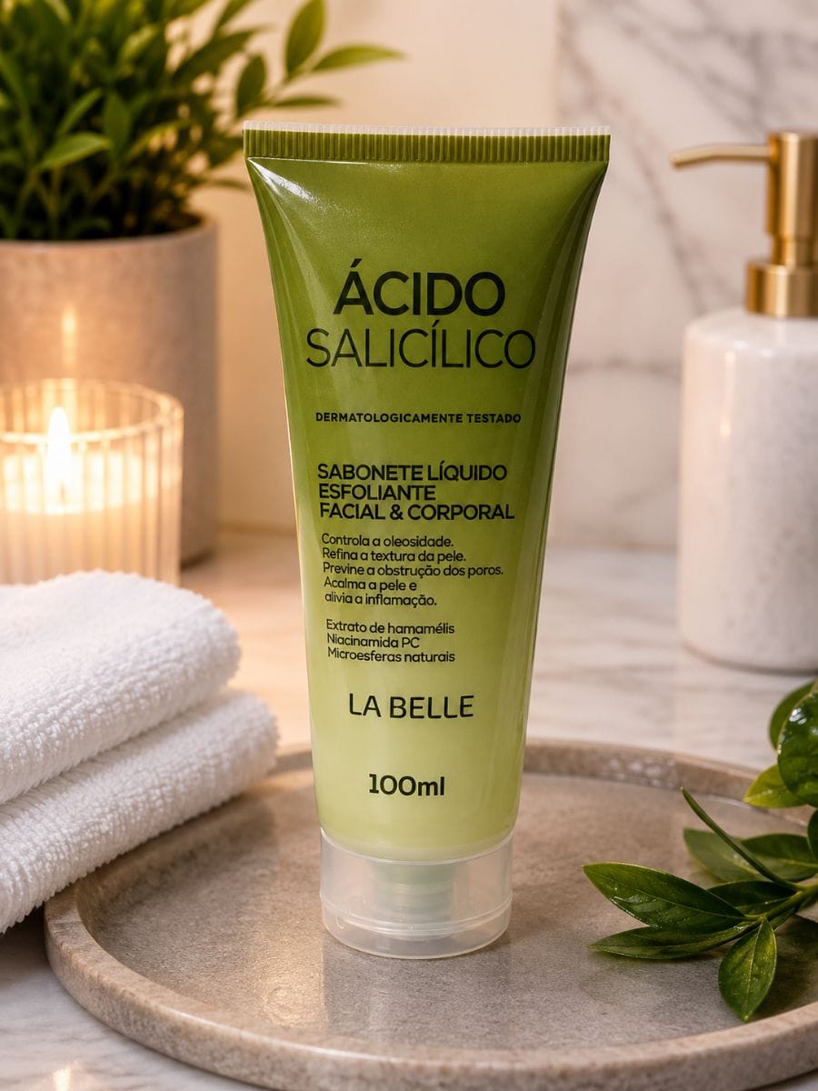 Sabonete Líquido Esfoliante facial e Corporal Ácido Salicílico