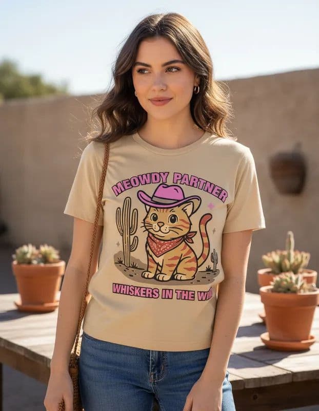 Camiseta T-shirt Meowdy Partner