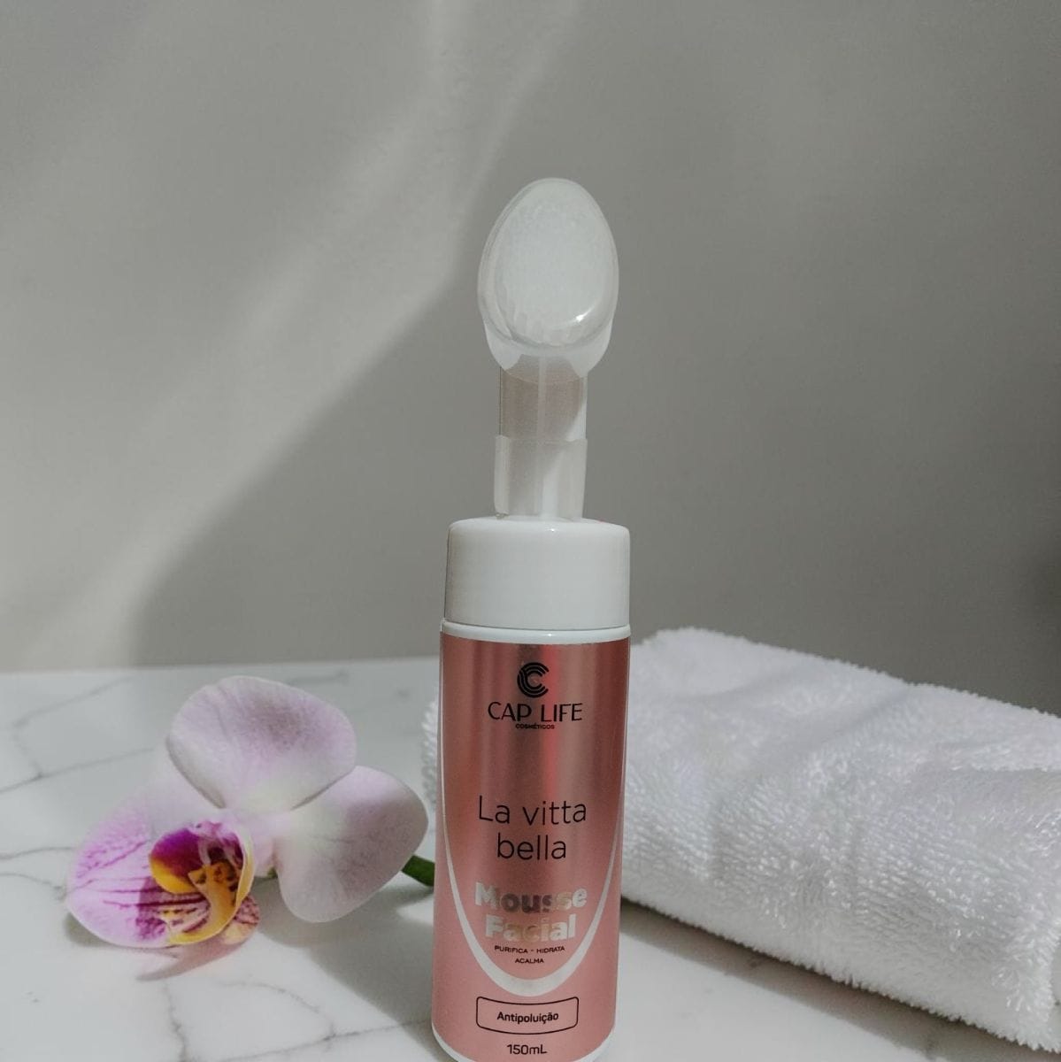 Mousse de limpeza facial