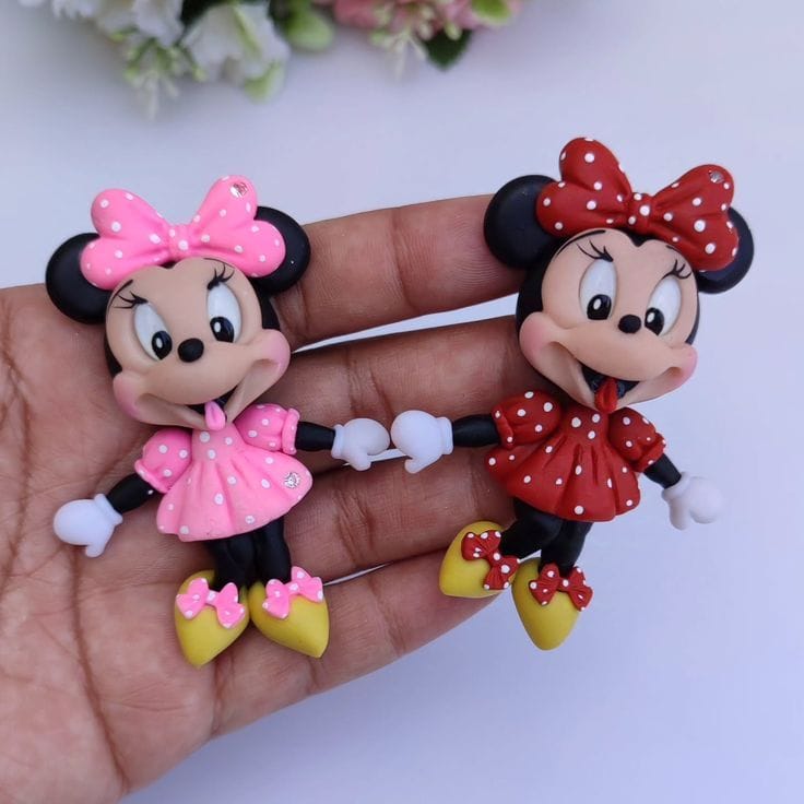 Aplique de laço tema Minnie