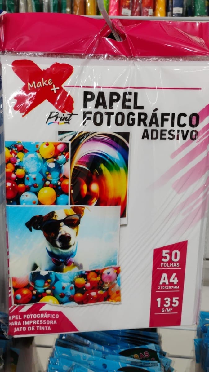 Papel fotográfico adesivo