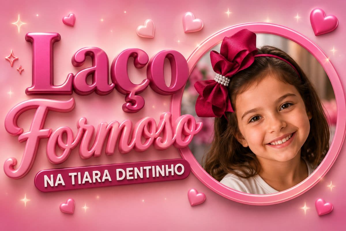 Laço Formoso Na tiara Dentinho