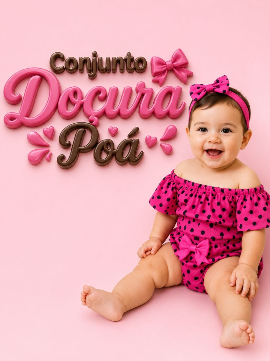 Conjunto Doçura Poá Ombro a ombro