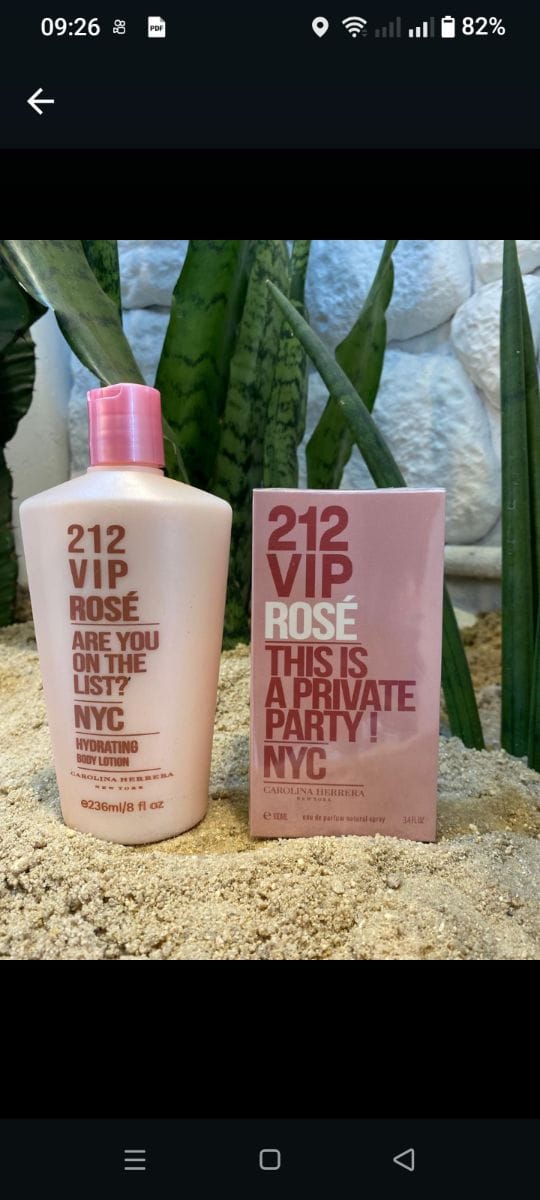 Kit perfume e creme 212 rose