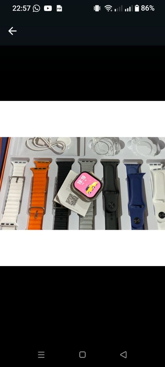 Kit smartwatch s100 7 pulseira