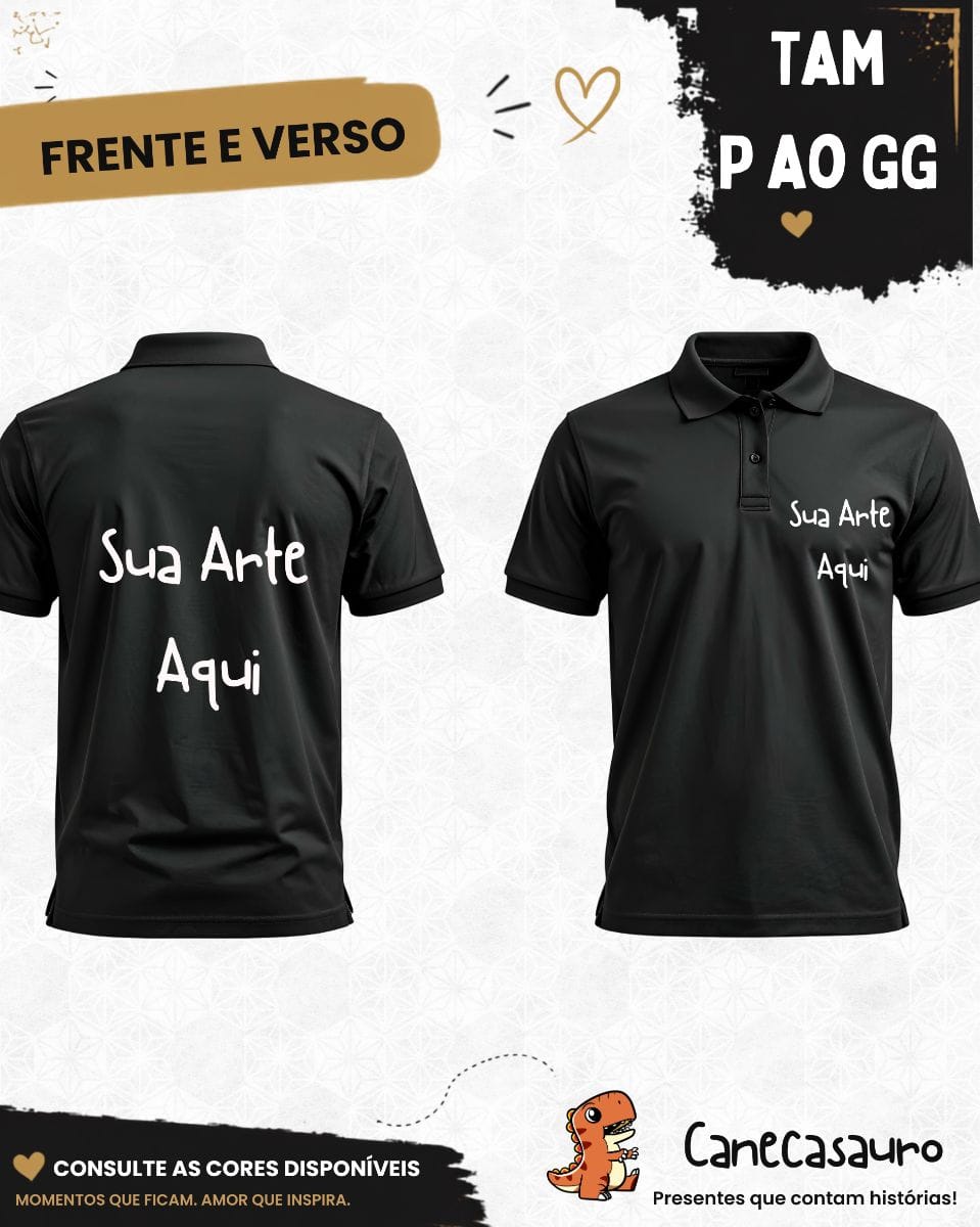 Camiseta polo masculina e faminina