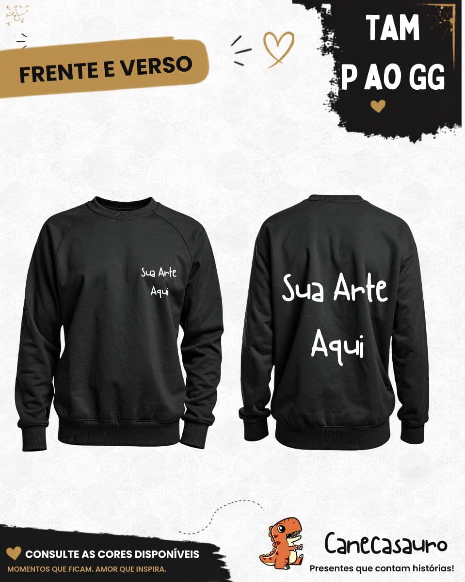 Moletom careca Frente e Verso