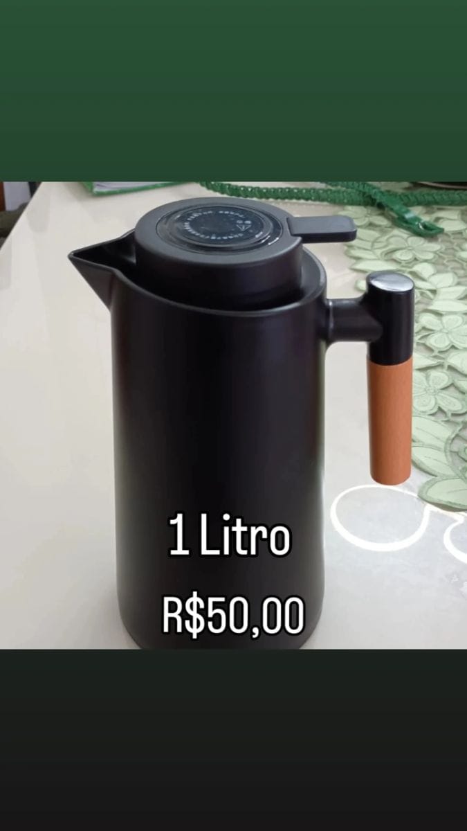 Garrafa Térmica de 1L Preta
