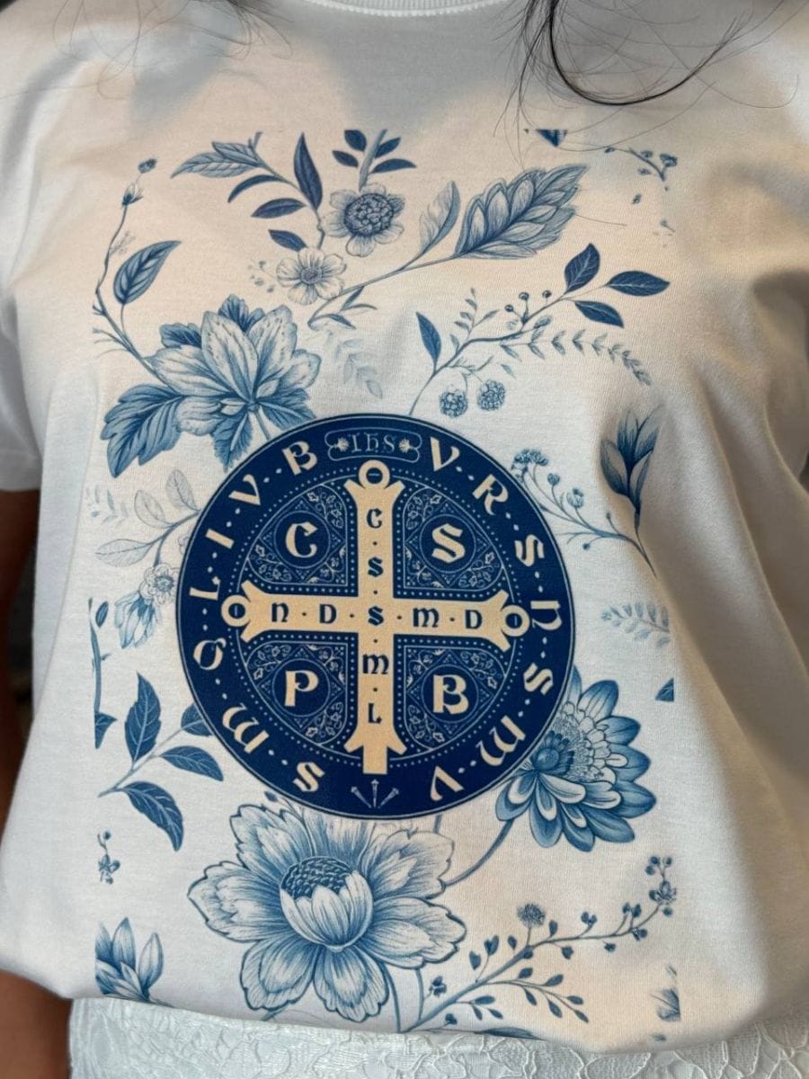 T-shirt medalha de São Bento off
