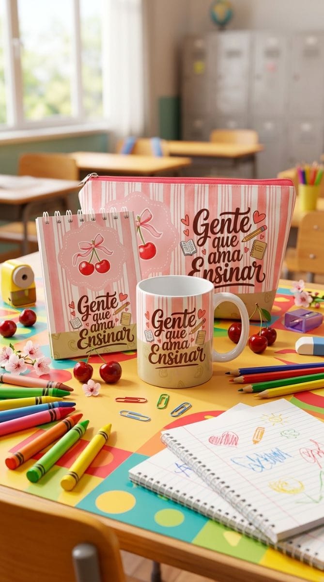 Kit Necesserie e caneca Professora