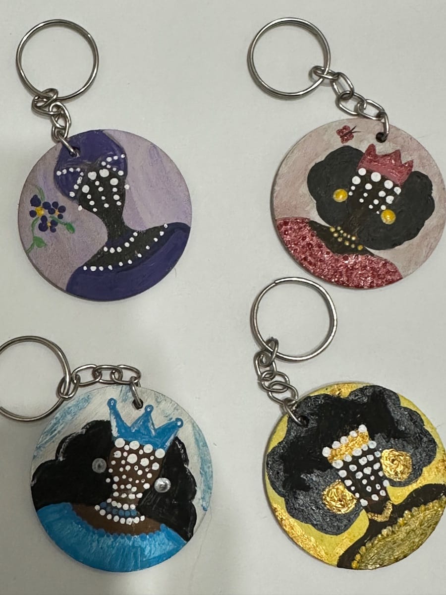Chaveiros orixás pintado a mão