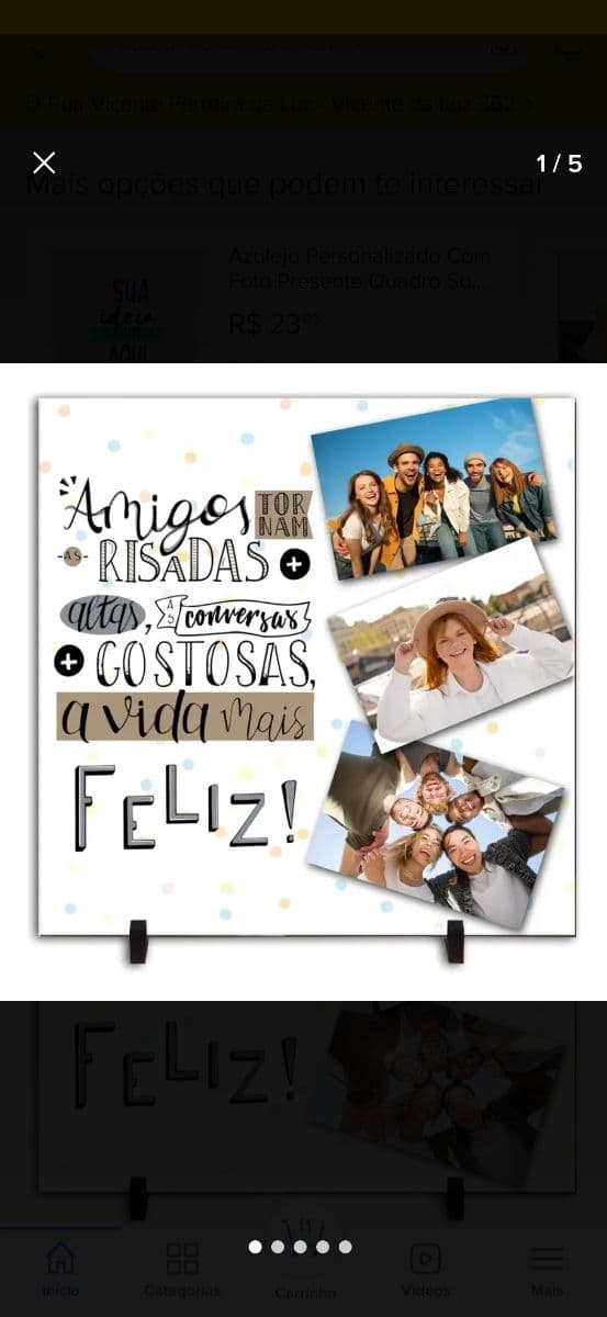 Quadros personalizados em azulejo