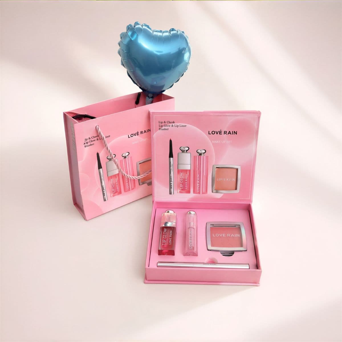 Kit de presente exclusivo Love rain maquiagem completa