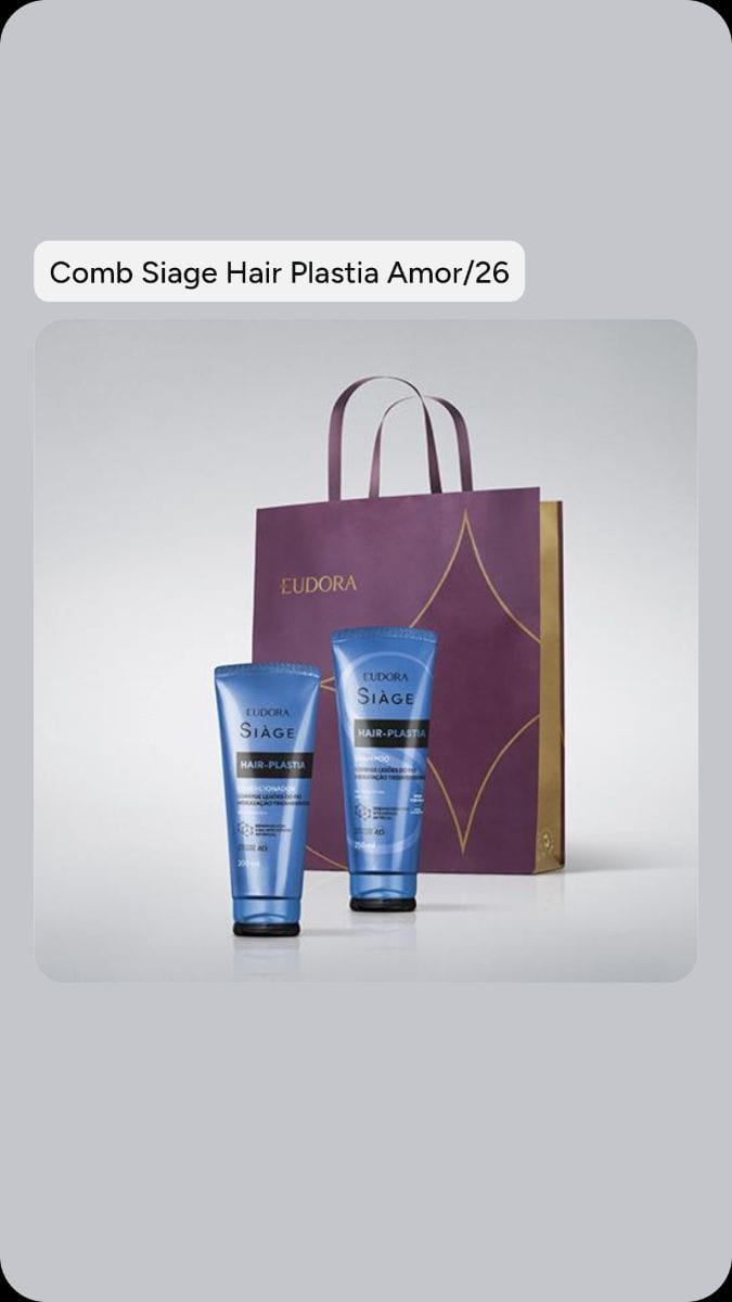 Kit shampoo e condicionador eudora