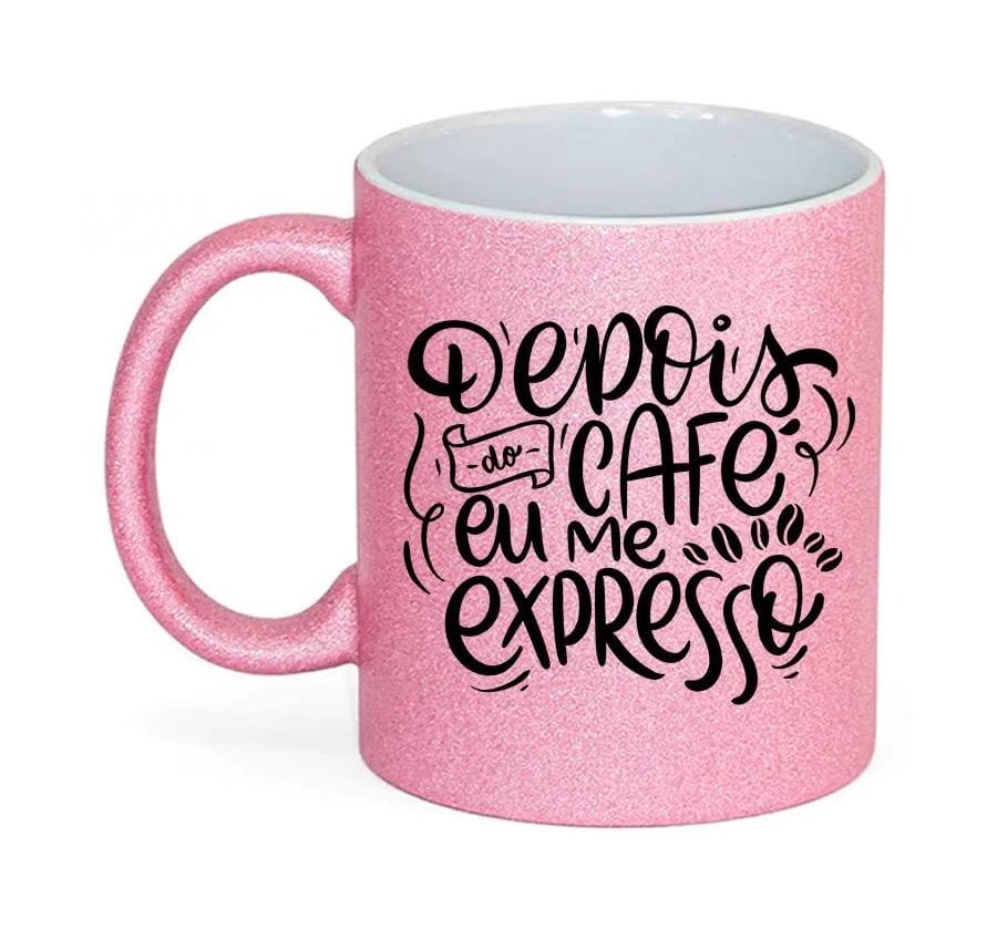 Caneca com glitter