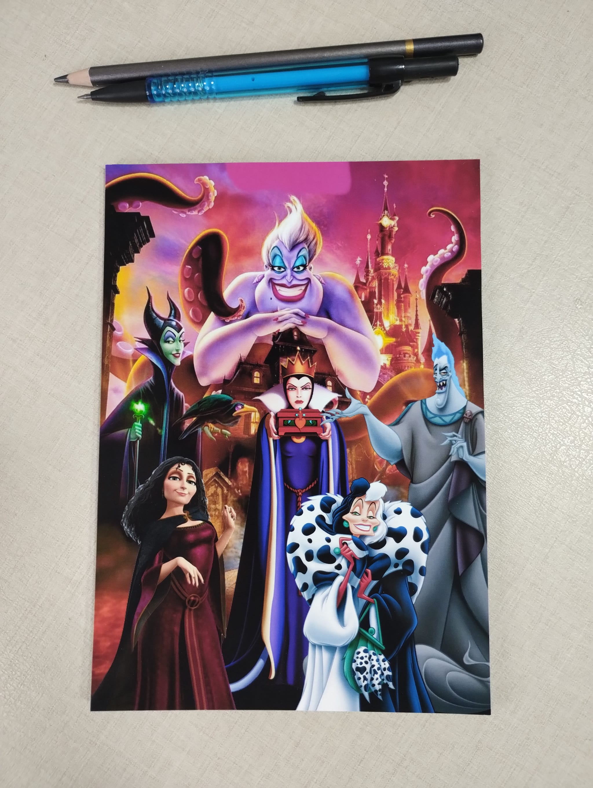 Papel Carta Vilões Disney ou Bloco de Anotações