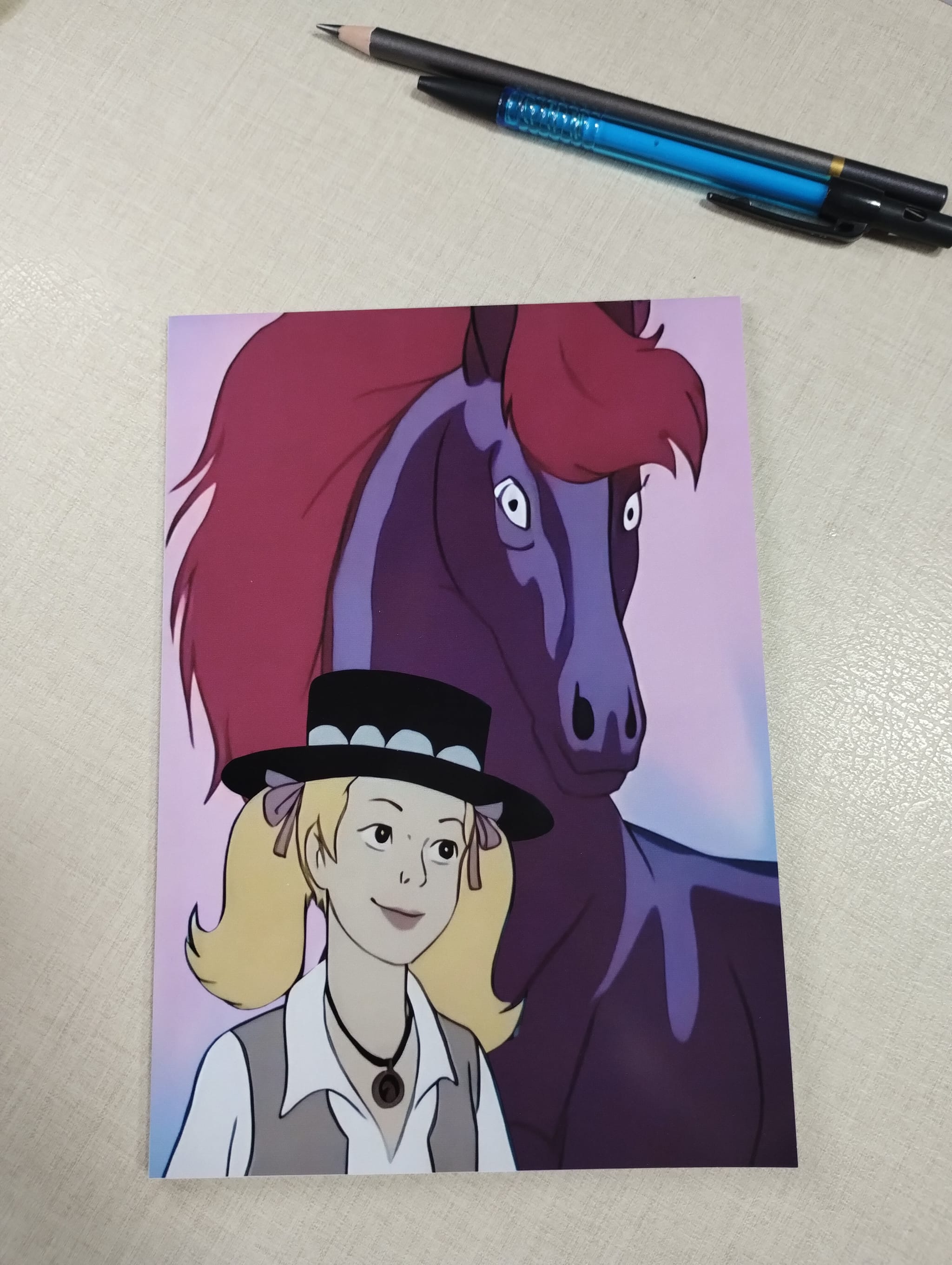 Papel Carta Sara e o Cavalo de Fogo ou Bloco de Anotações