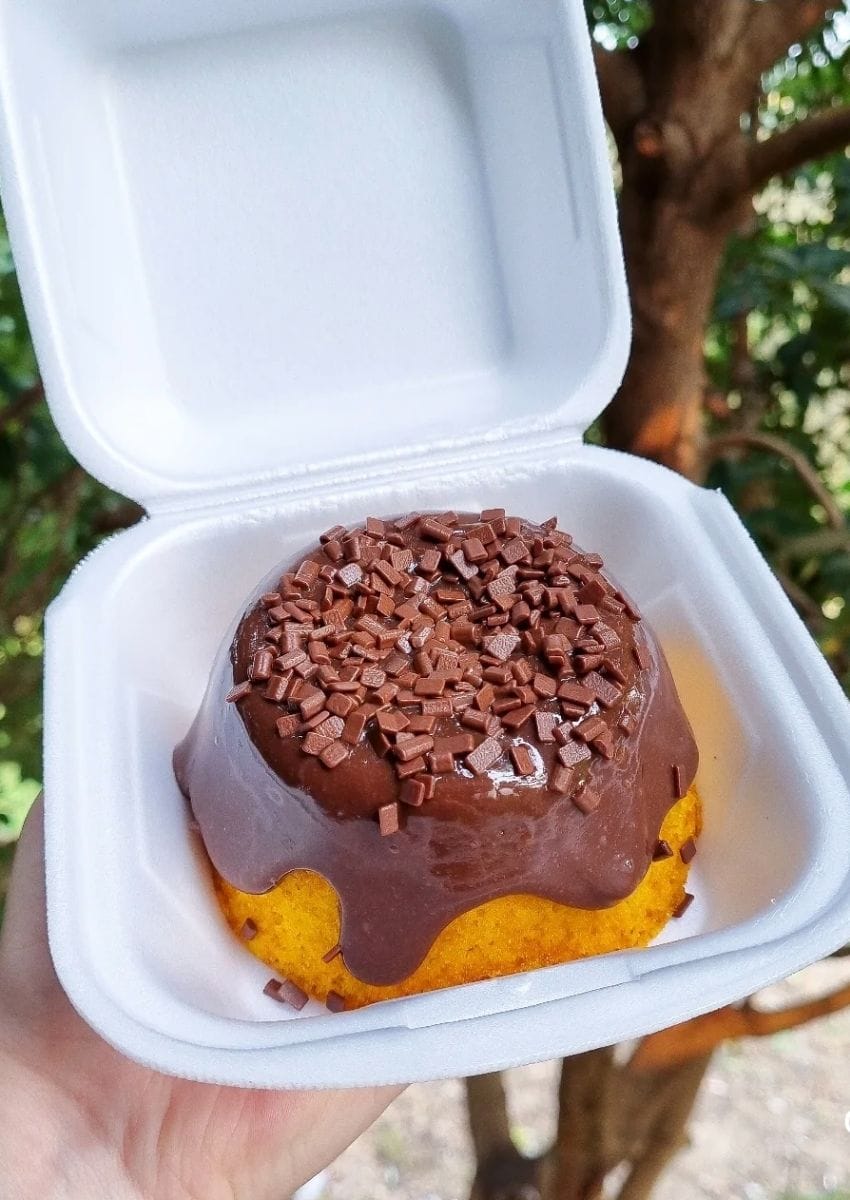 Mini vulcão de cenoura