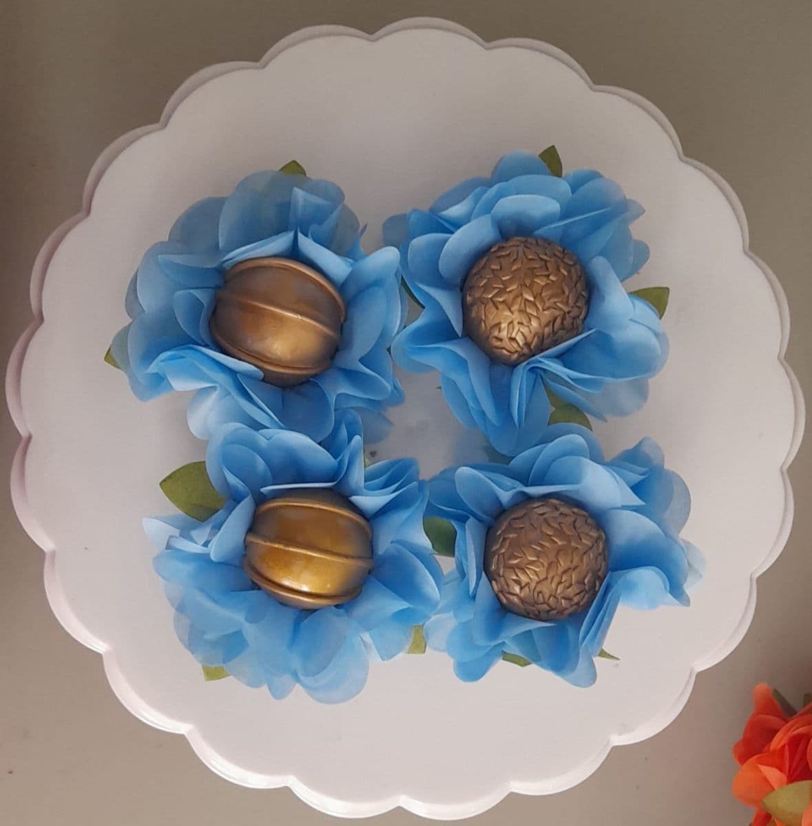 Forminhas para doces 100 unidades azul bebe