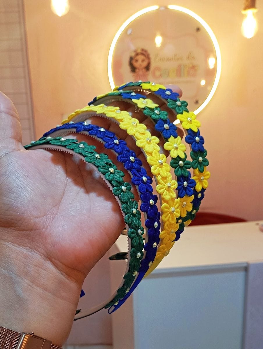 Tiara floral brasileira 🇧🇷
