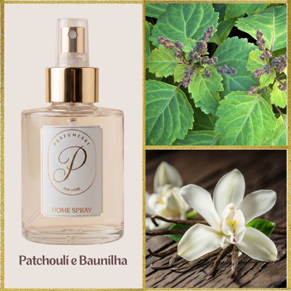 HOME SPRAY PATCHOULI E BAUNILHA - 200ML FRASCO PET