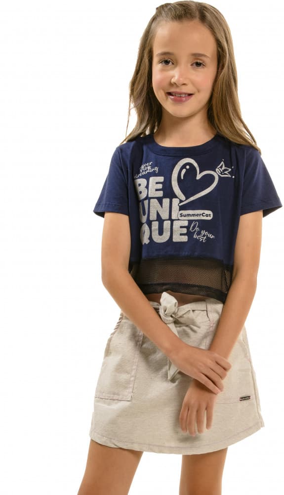 Blusa cropped unique gliter