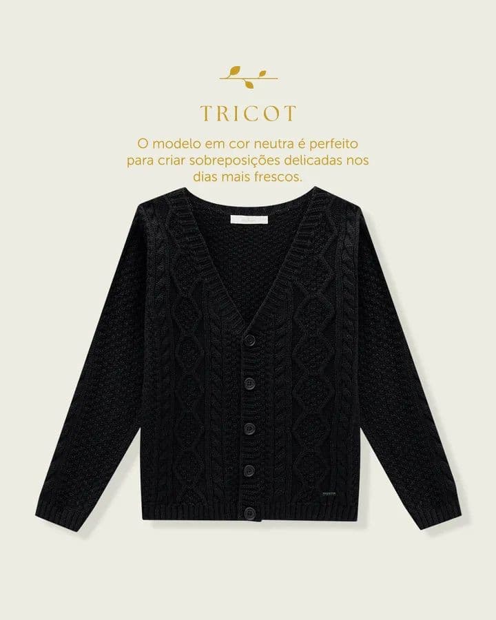 Casaco cardigan em tricô Milon