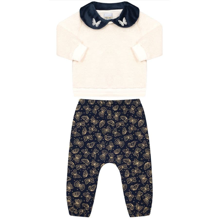 Conjunto luxo baby borboleta Tileesul