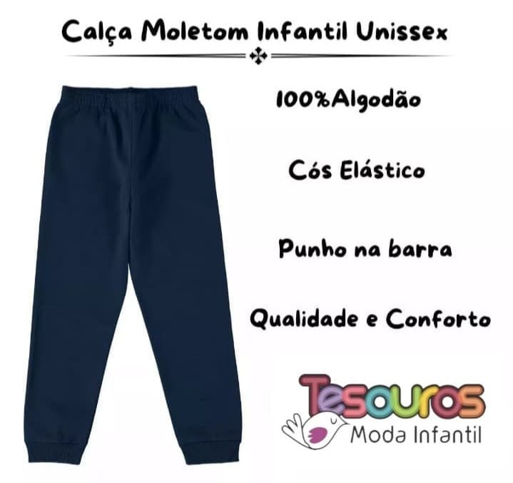 Calça moletom básica unissex
