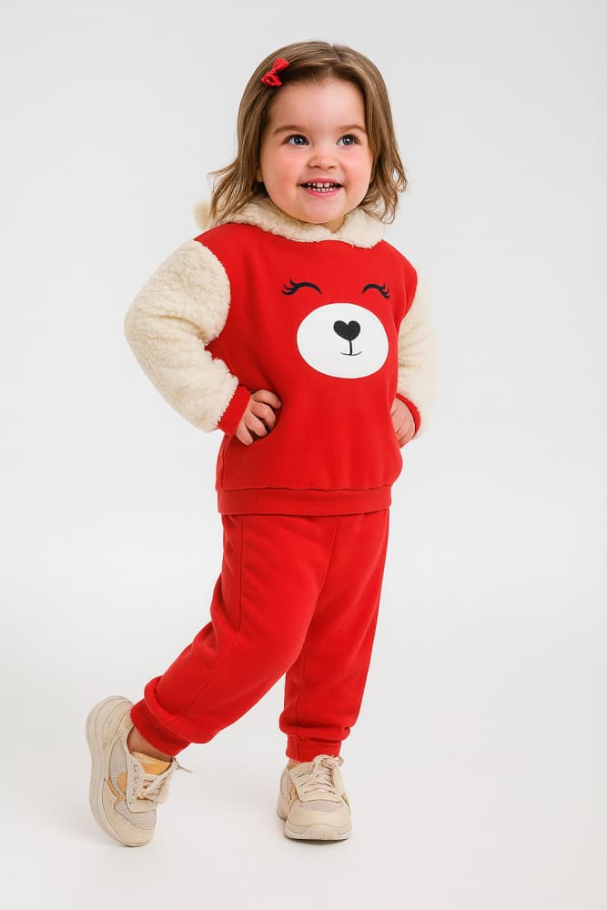 Conjunto menina com capuz Jidi