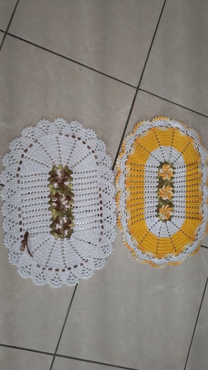 Tapete avulso em crochê