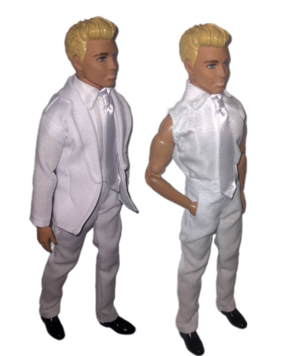 Terno branco para o Ken