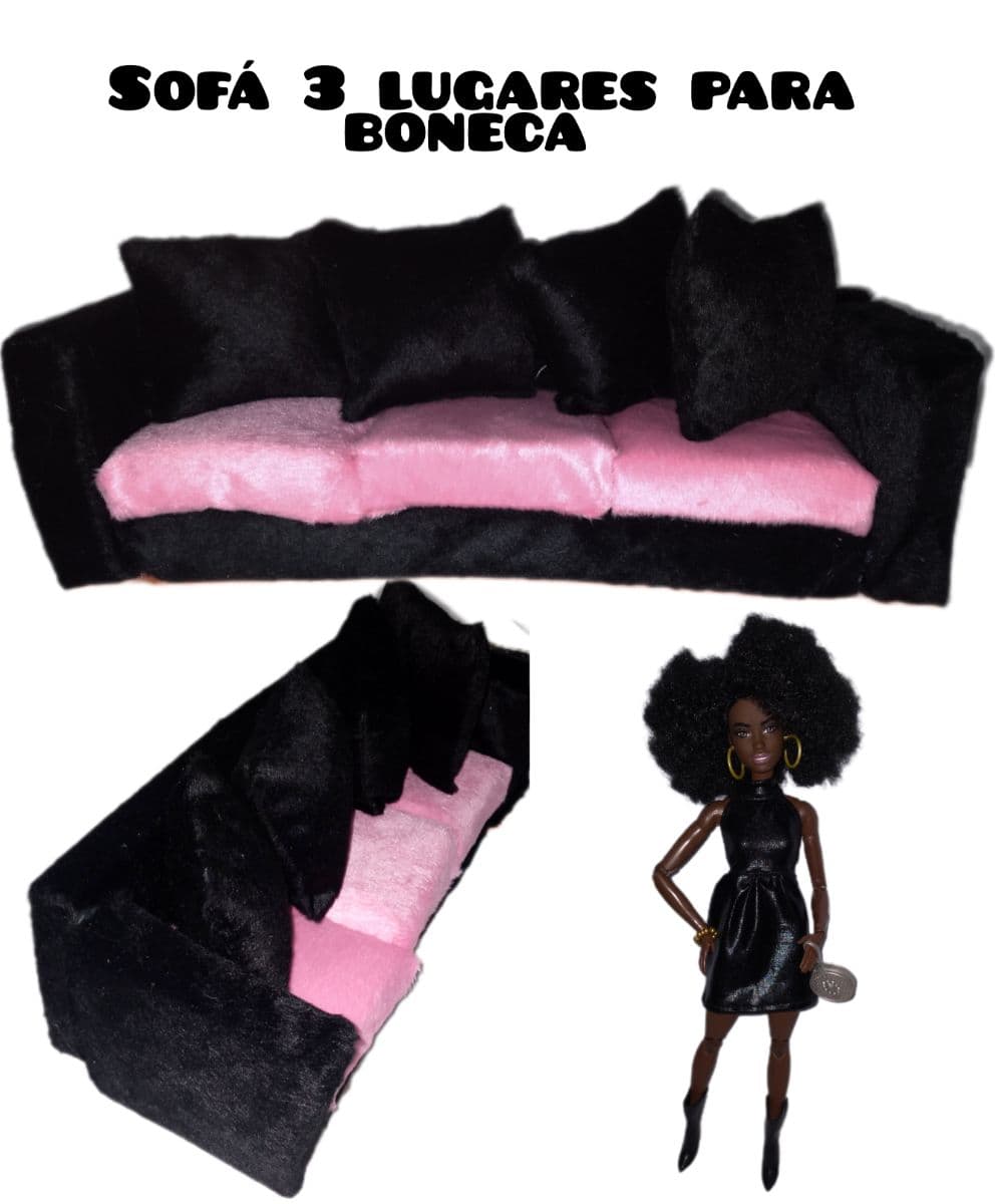 Sofá de luxo para boneca Barbie