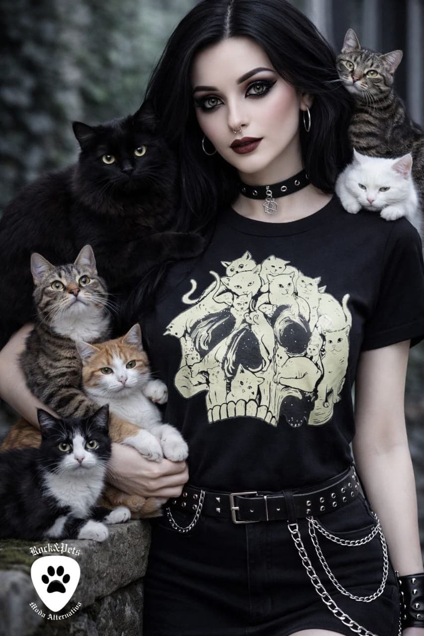 Camiseta Skull Cats