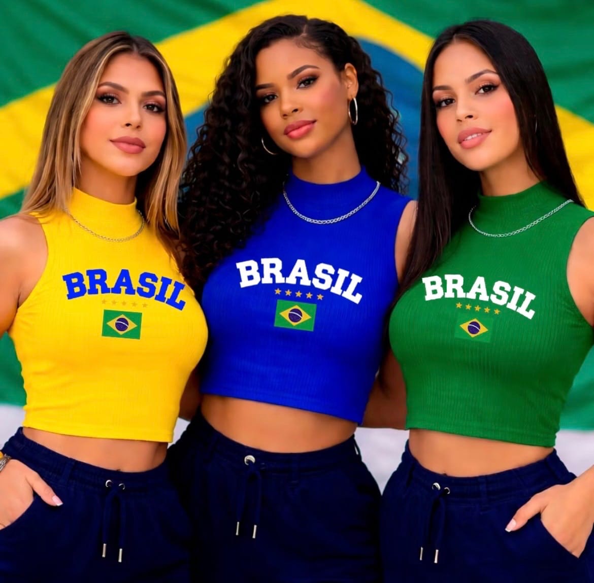 Cropped Gola Alta Canelado