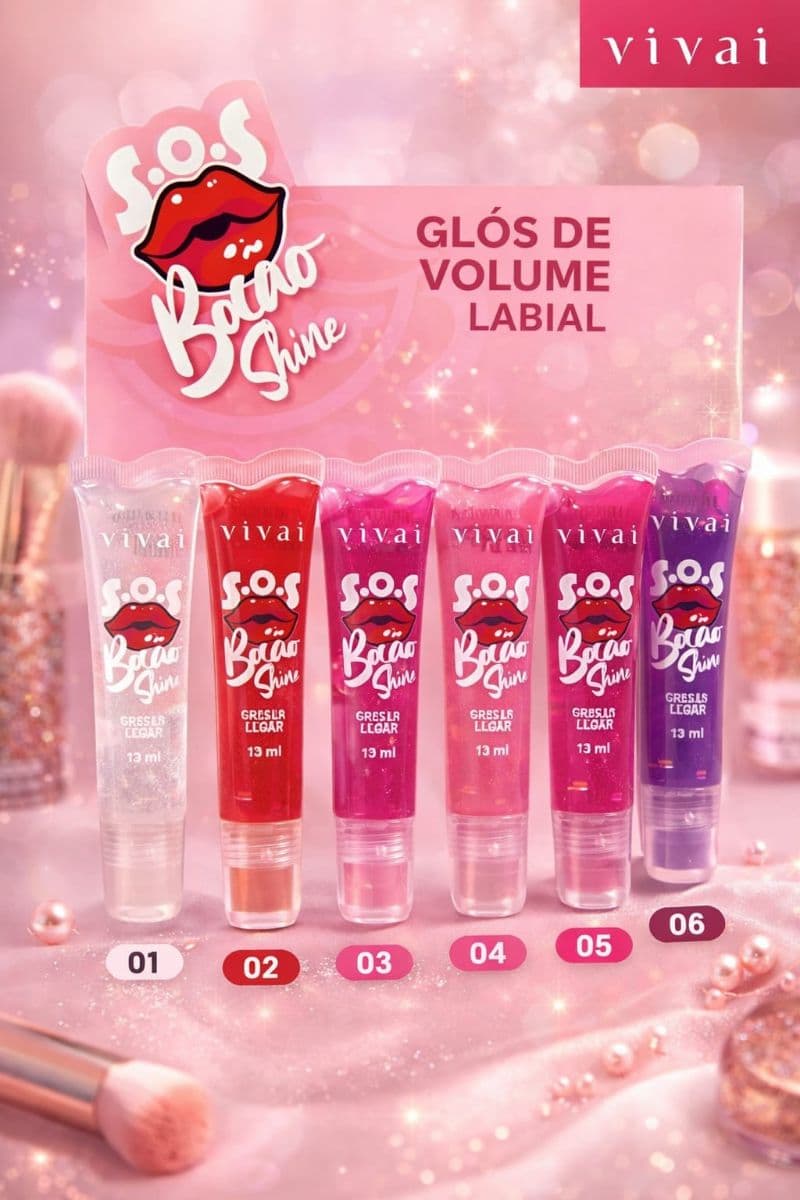S.O.S BOCAO SHINE GLOSS LABIAL