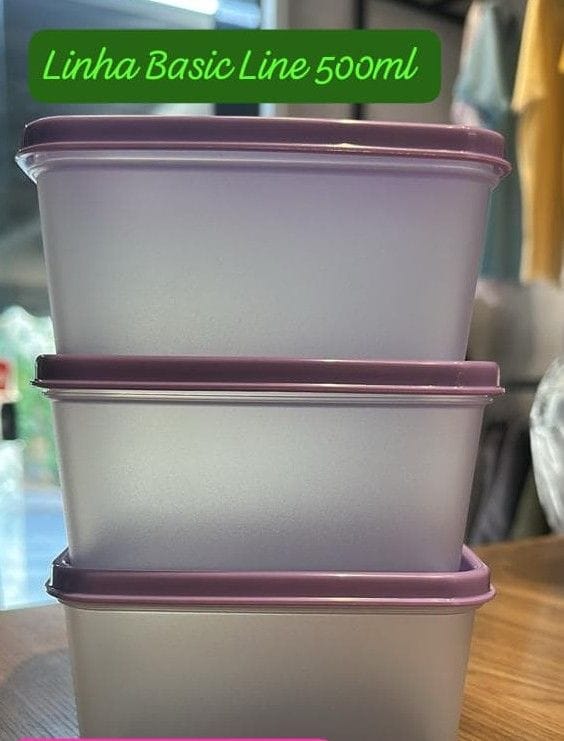 Kit com 3 Linha Basic line 500ML Tupperware