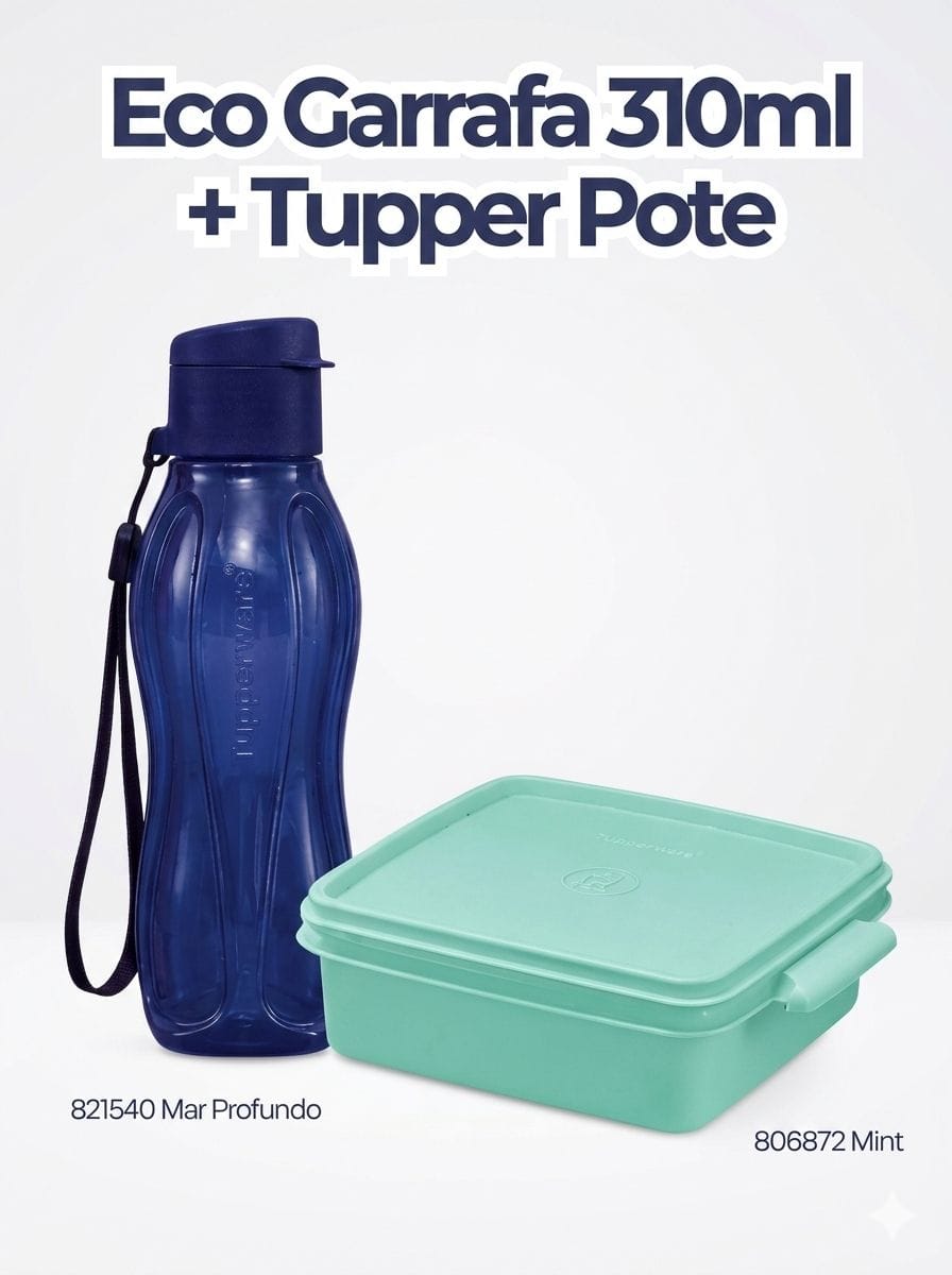 Conjunto Eco garrafa 310 Ml + Pote 780 ML