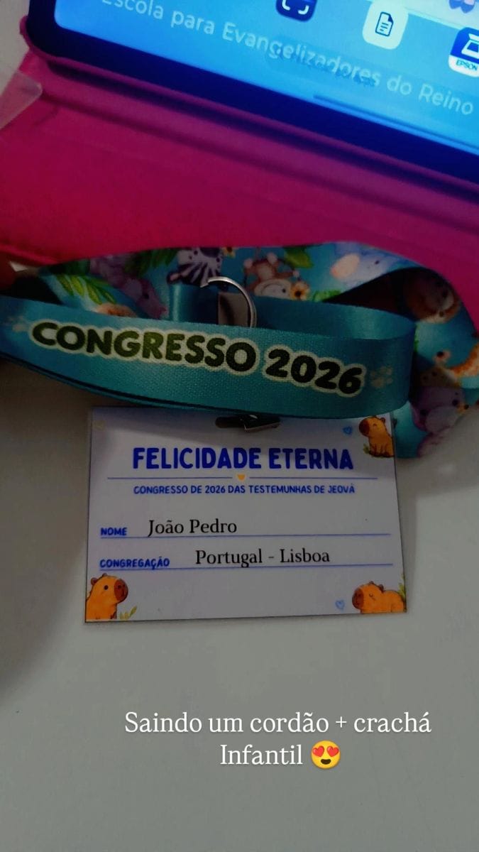 Crachá + Cordão adulto e infantil