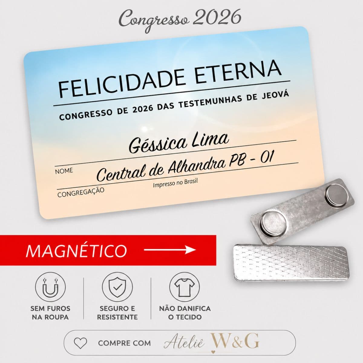 Crachá Magnético