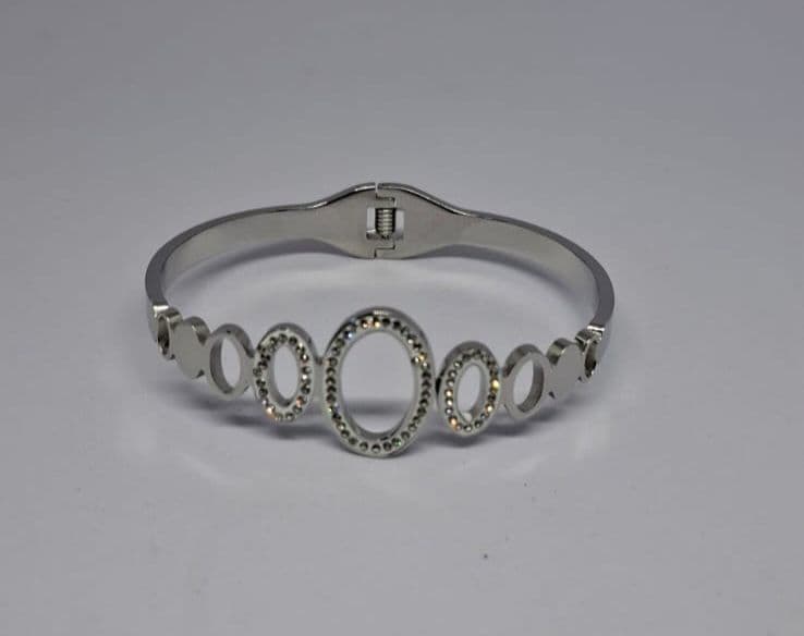 Bracelete Círculos e Zircônia BRA003