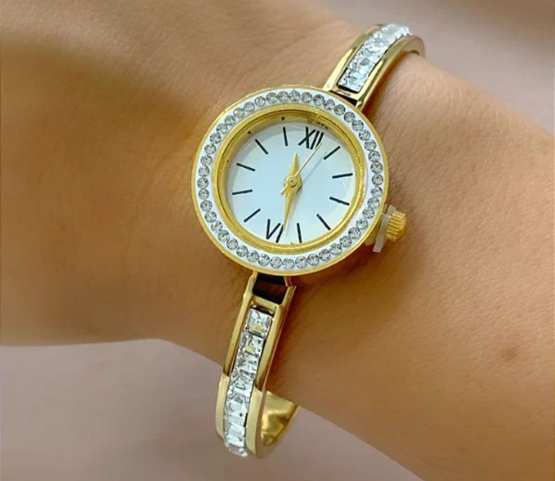 BRACELETE RELÓGIO PULSEIRA CORRENTE COM ZIRCÔNIAS