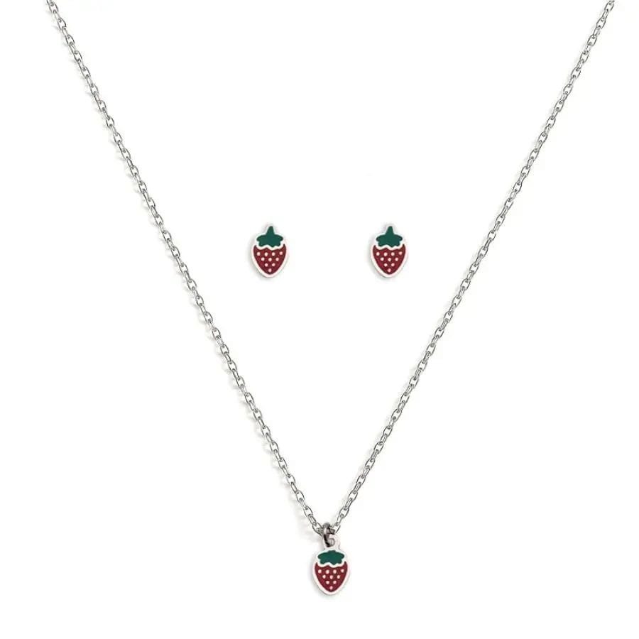 Conjunto infantil, mini Morango resinado