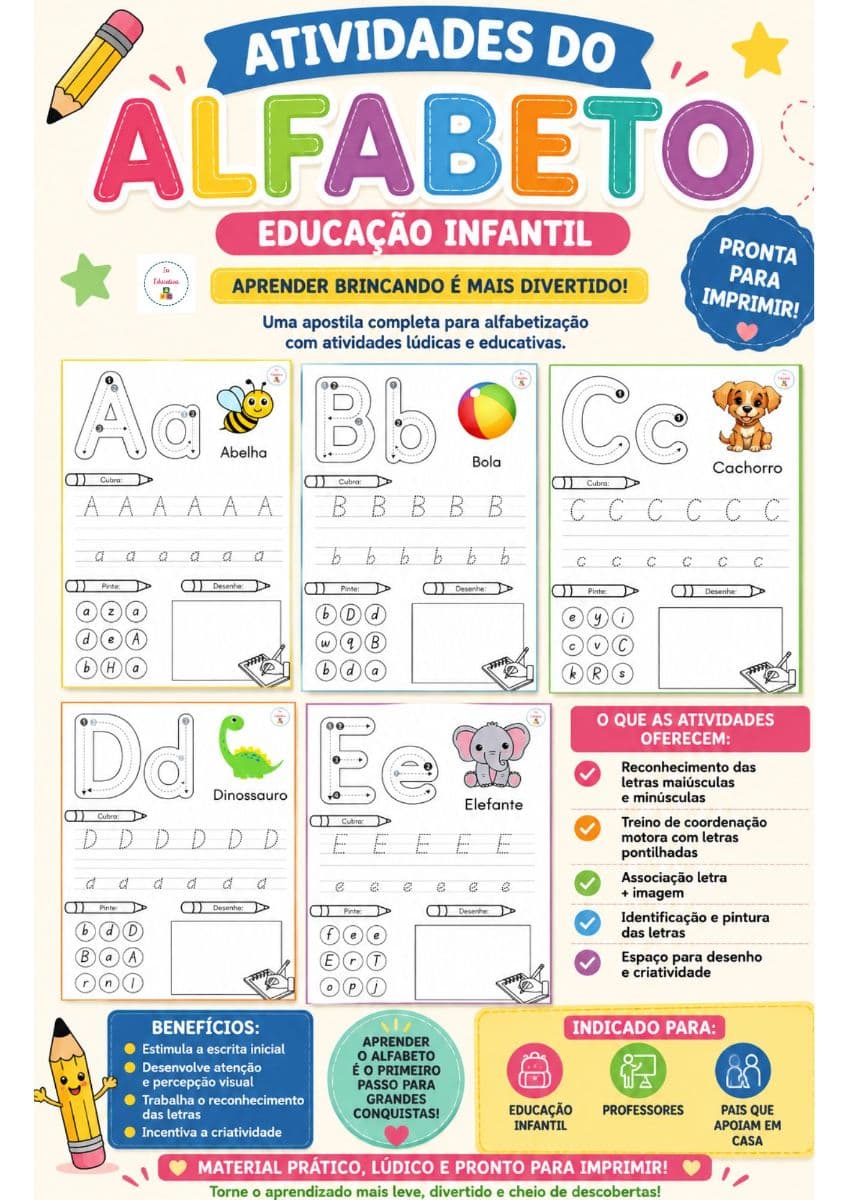 Atividades do Alfabeto Educação Infantil PDF