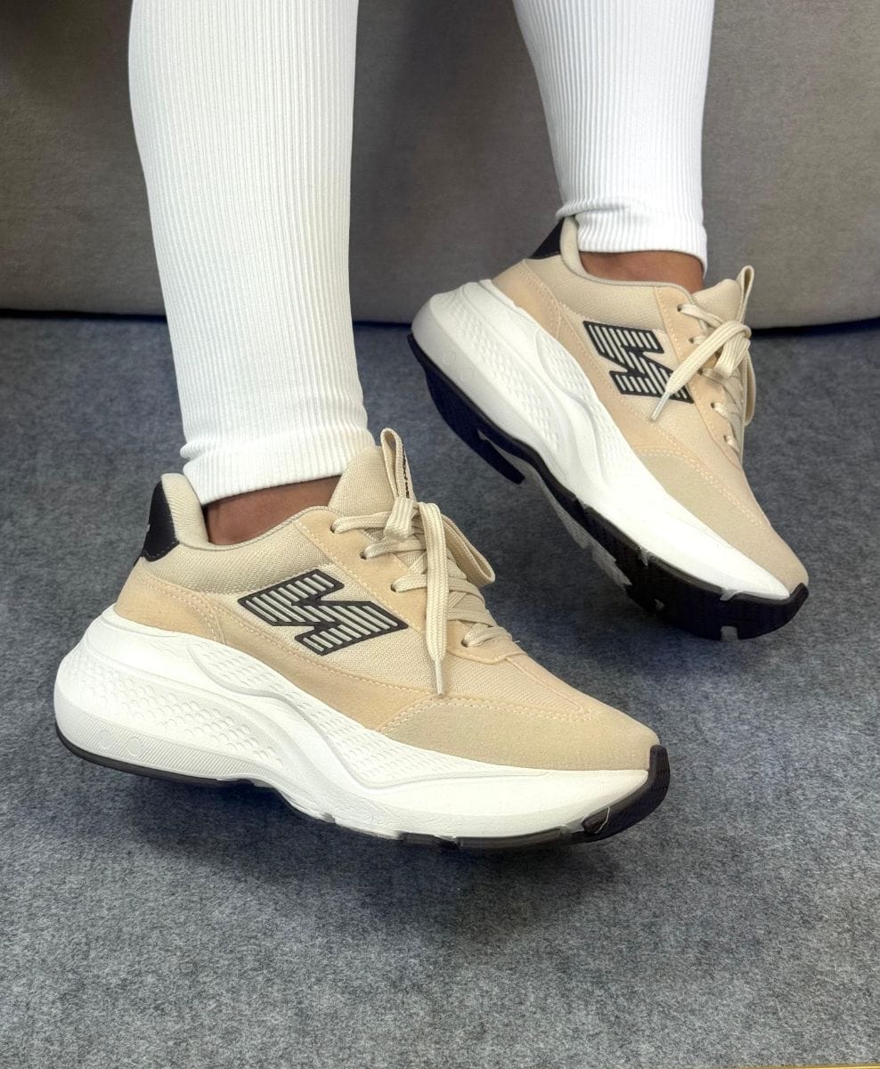 New Balance 520 V9 Premium Off White/Café – Solado EVA | 34 ao 39